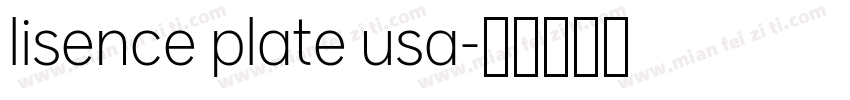 lisence plate usa字体转换